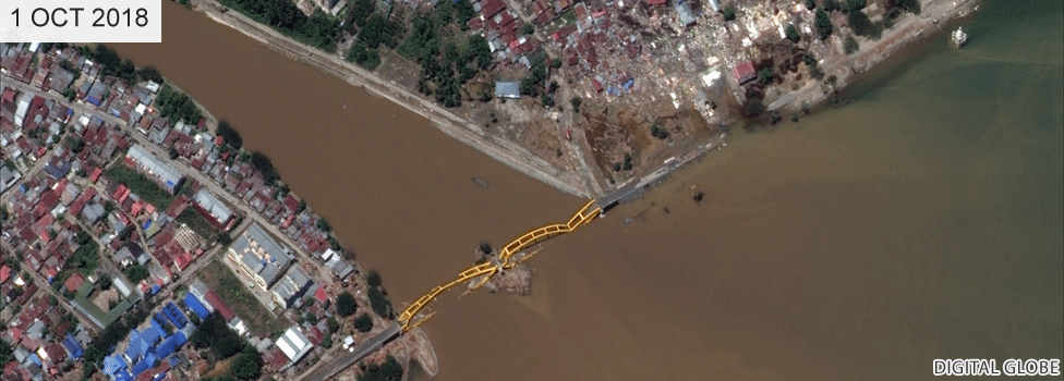 Jemalam bridge after the tsunami has been destroyed