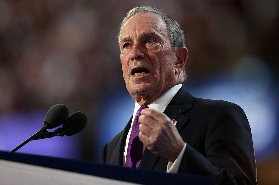 Bloomberg speaks at the Democratic convention in 2016