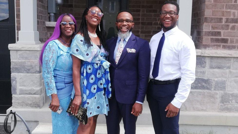 Margaret Ogunbanwo with her family