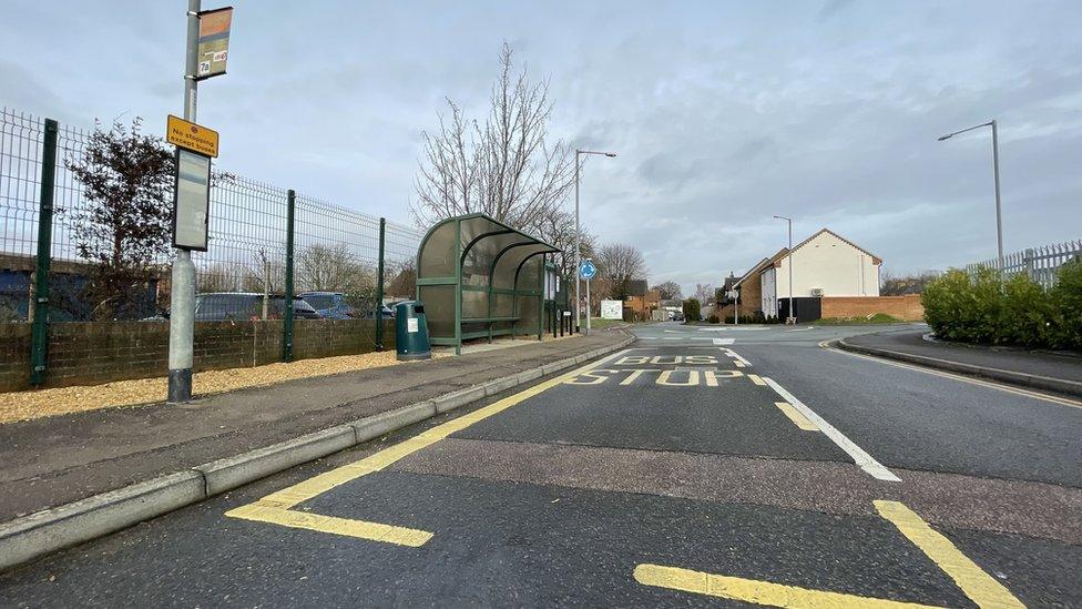 The bus stop in Heathfield