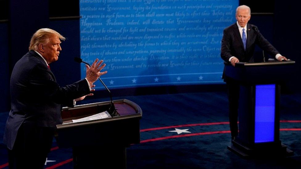 Donald Trump and Joe Biden debate