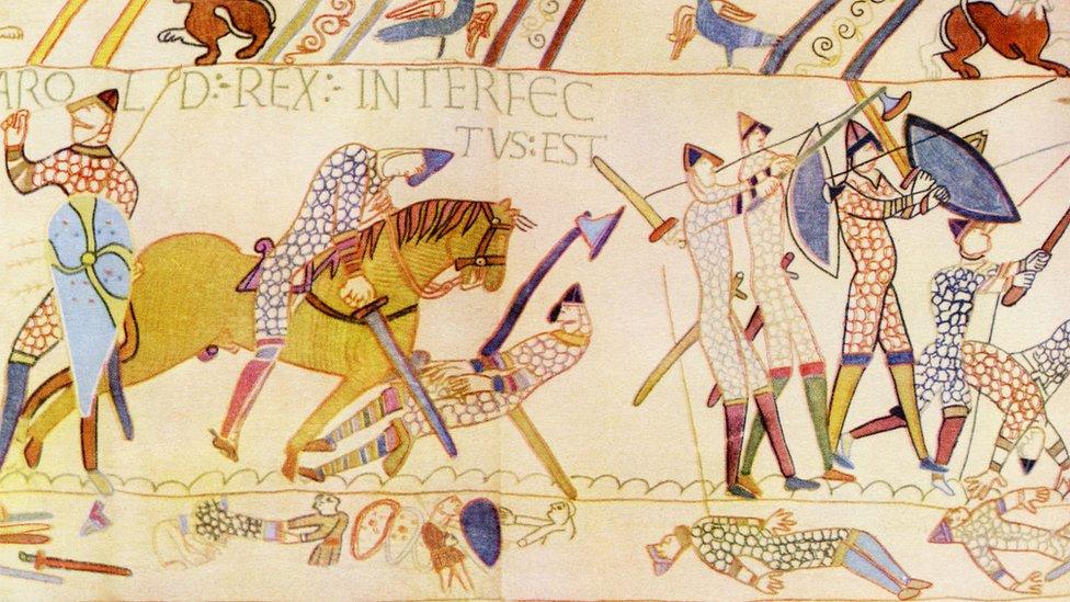 Radio 1 listener, Matt, claims the Battle of Hastings never happened. Here's the Bayeux Tapestry.