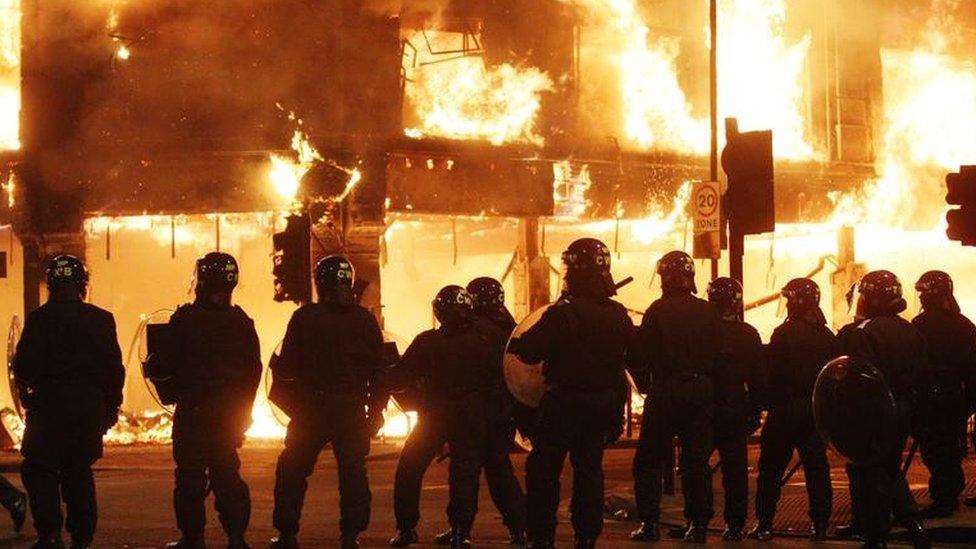 Riot police in Tottenham