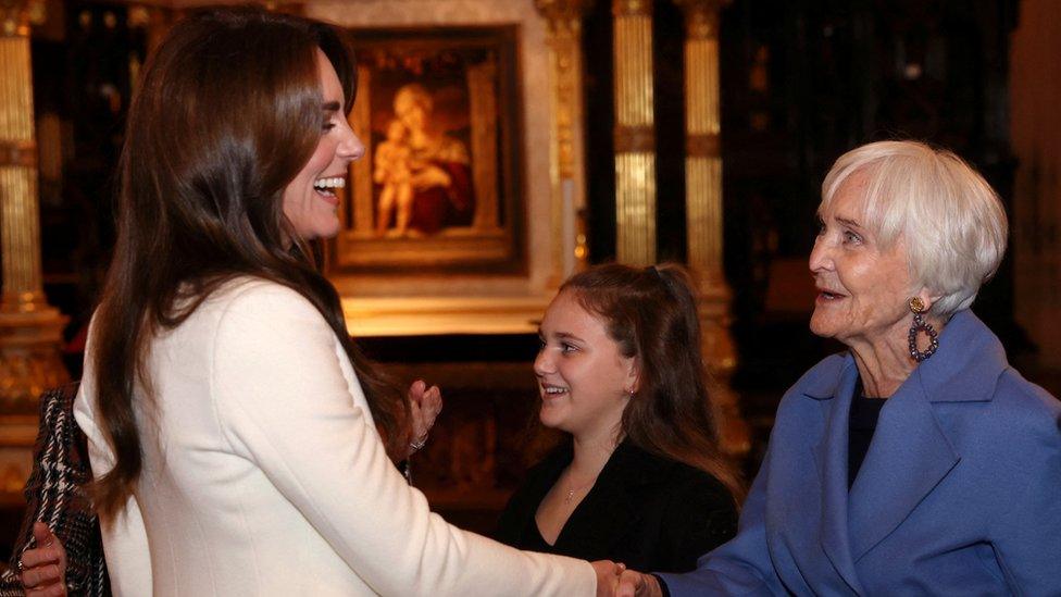 Catherine, Princess of Wales with Dame Sheila Hancock