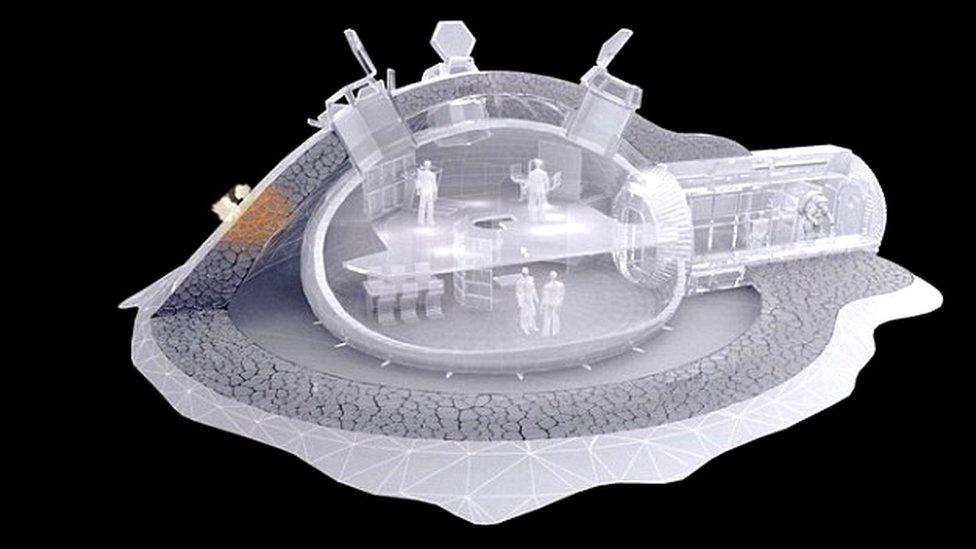 A possible design for a 3D printer moon base