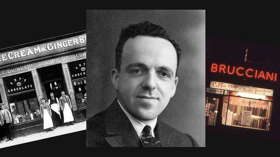 Luigi Brucciani and his shops, old and new