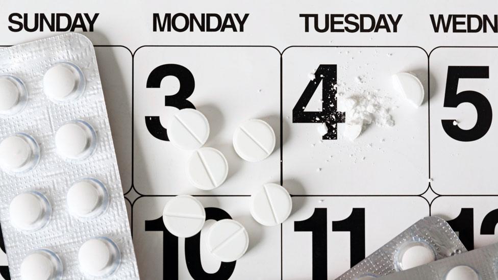 Pills and calendar