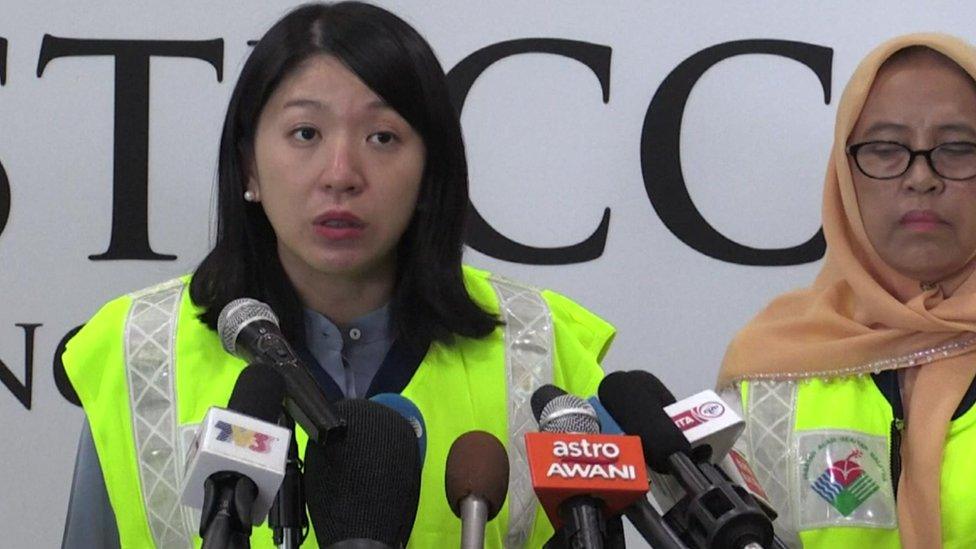 Malaysia's environment minister Yeo Bee Yin speaking at a press conference