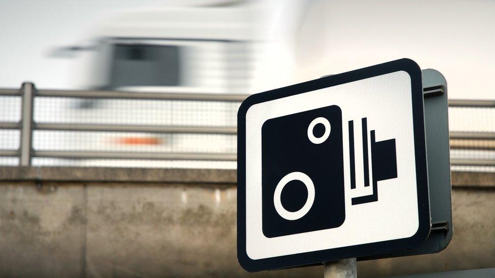 Speed camera sign