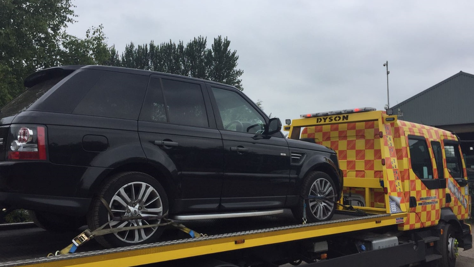 Recovered Land Rover