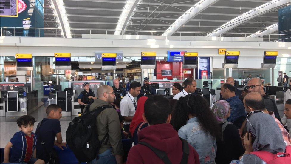 Passengers in Heathrow