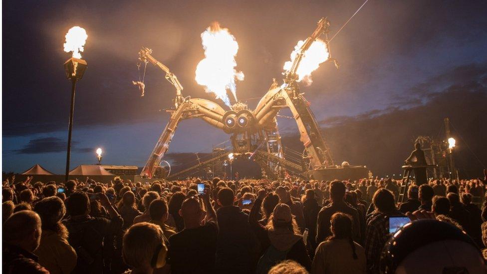 The Arcadia show at Glastonbury