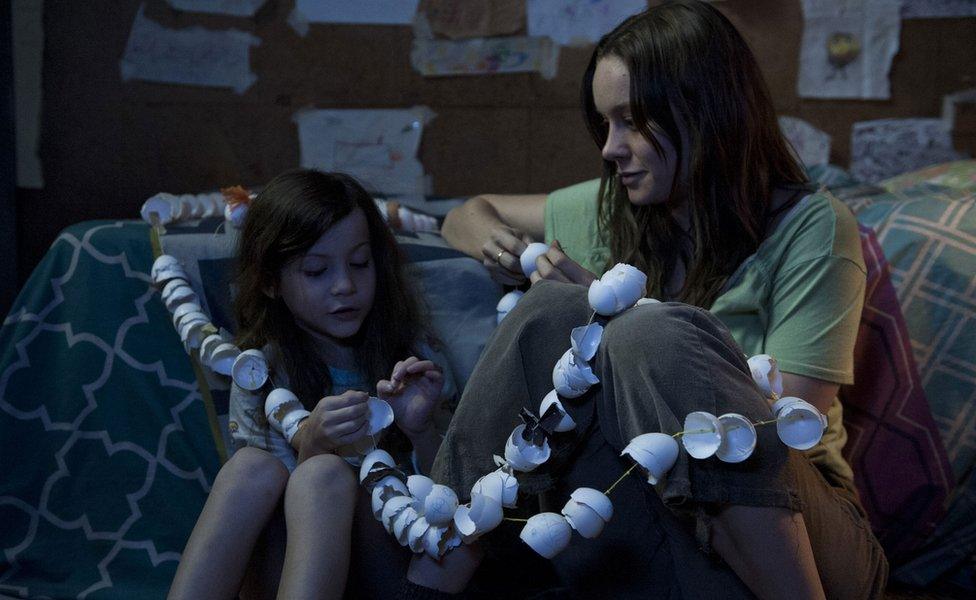 Jacob Tremblay and Brie Larson in Room