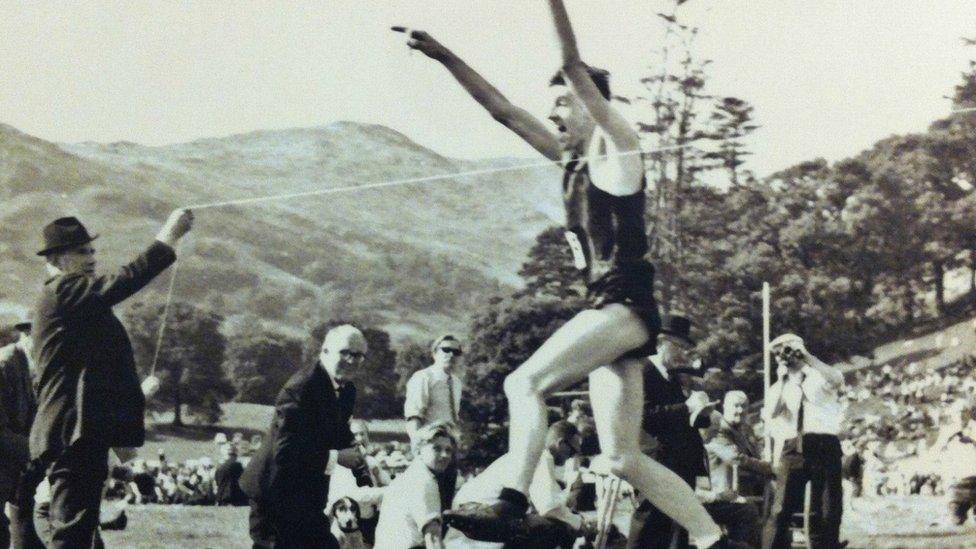 Pete Bland winning a fell race