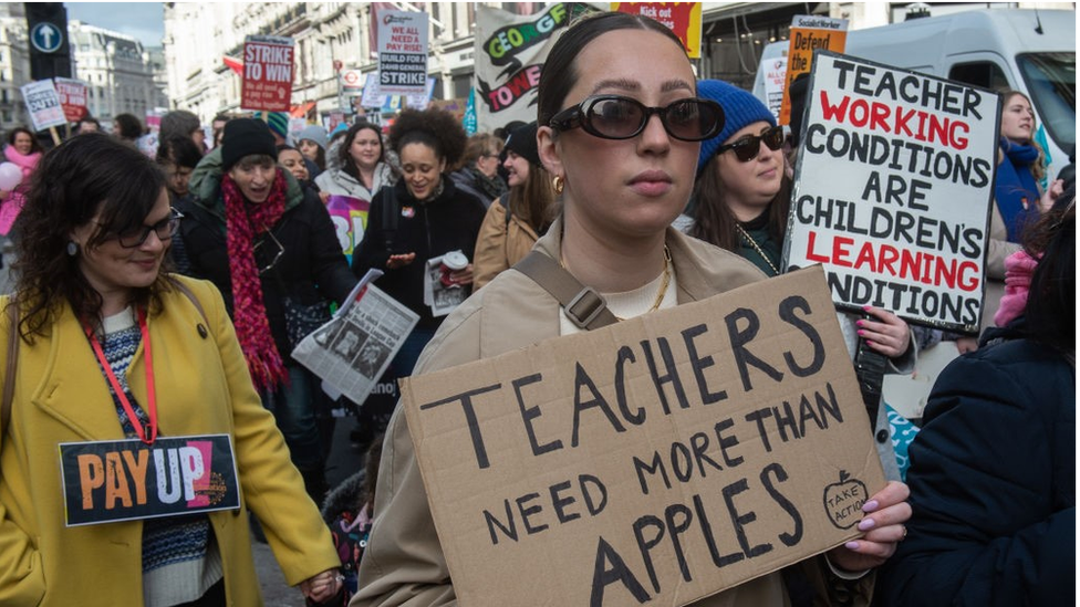 Teachers on strike