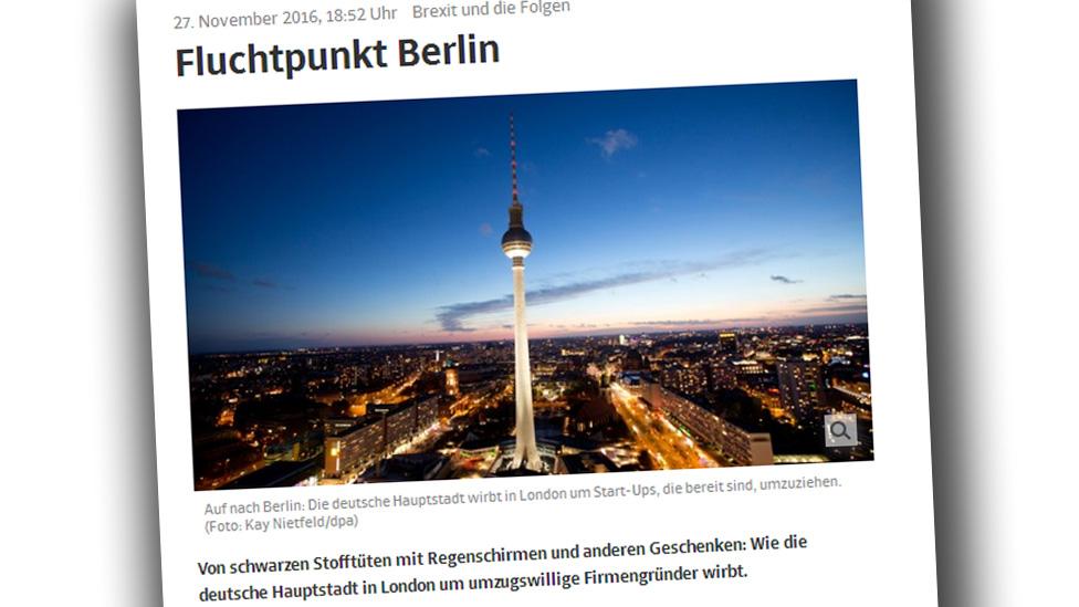 Screen grab from the online edition of German newspaper Sueddeutsche Zeitung