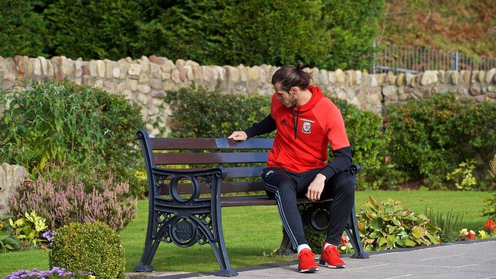 Gareth Bale at Aberfan memorial