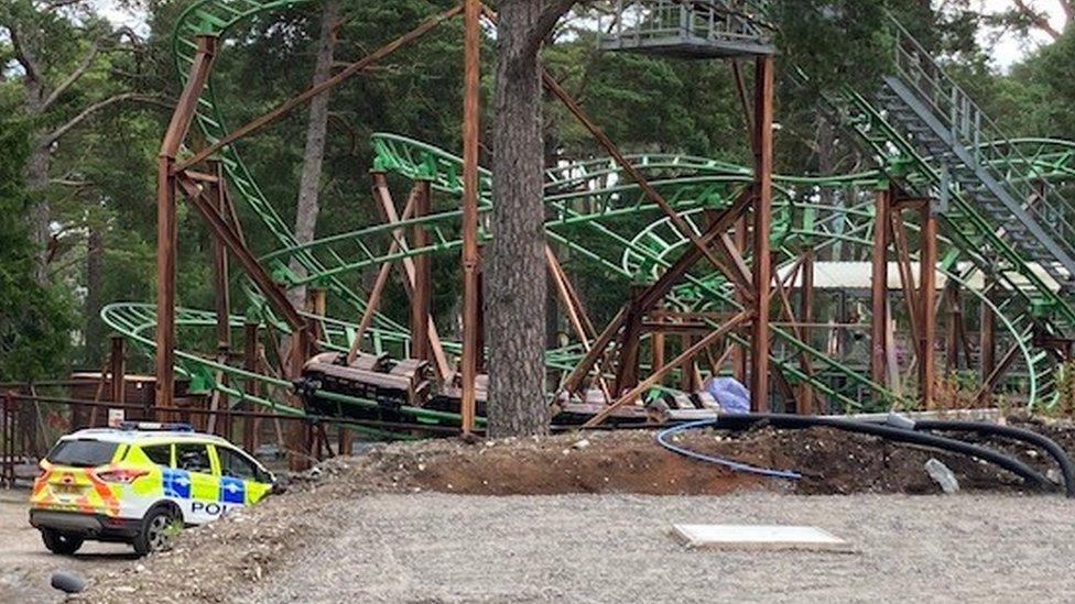 Police at rollercoaster