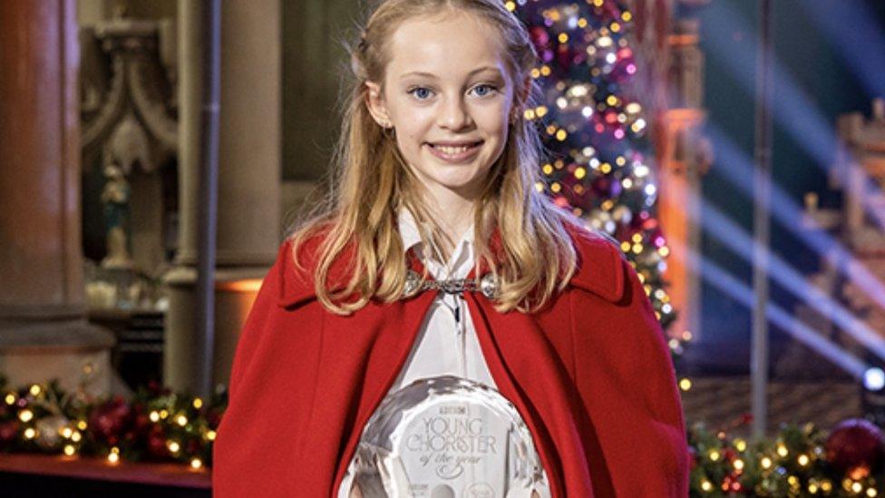 Belinda Gifford-Guy smiling at the camera in her chorister clothes