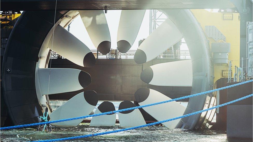 A tidal energy turbine