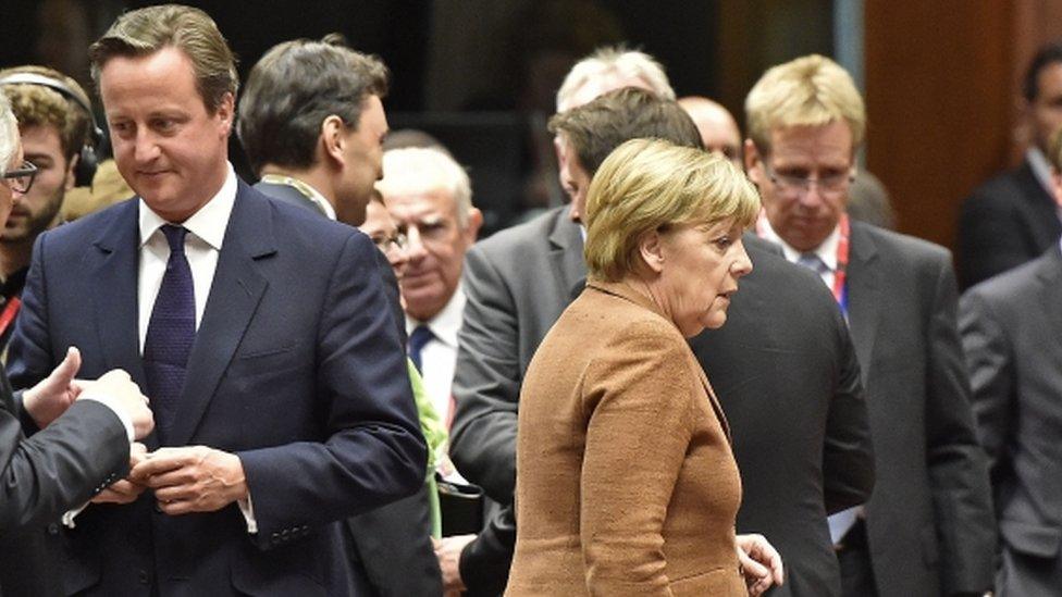 David Cameron and Angela Merkel