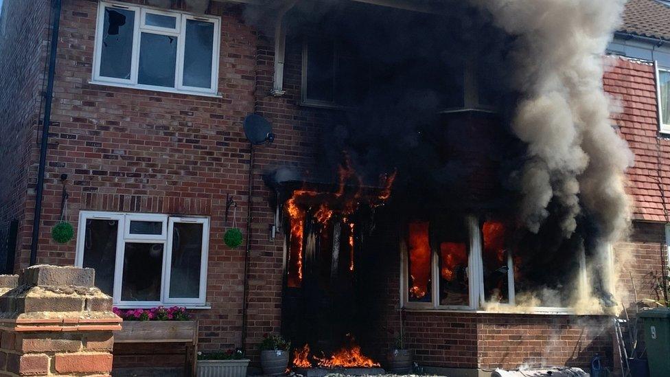 Fire at property in Ongar