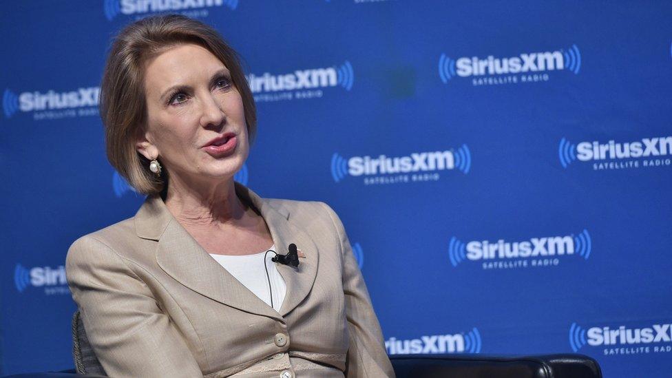 Carly Fiorina during a recent interview