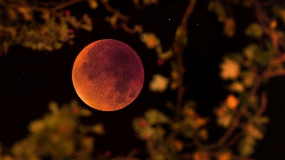 "Supermoon" in Bridgend, Wales