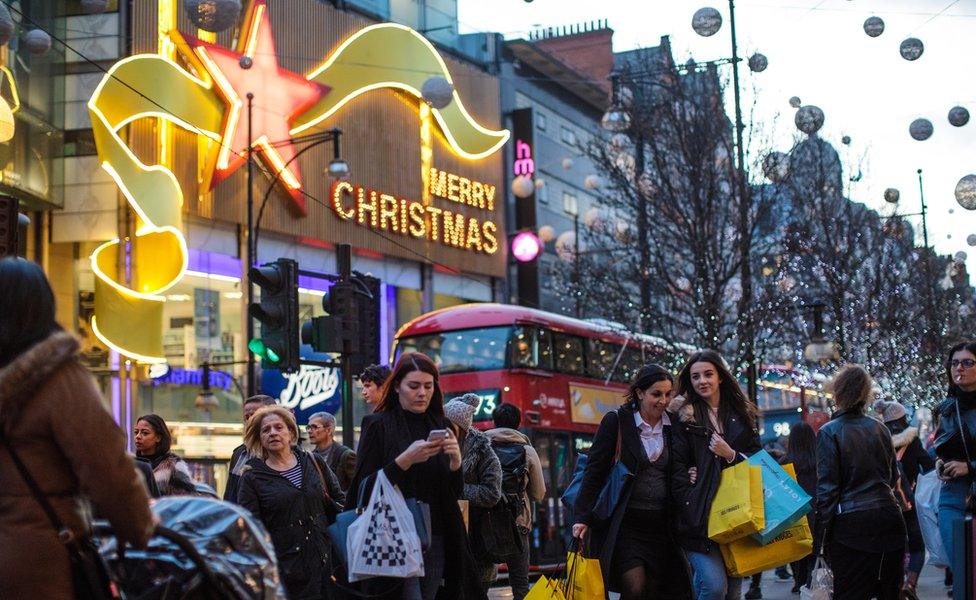 Shoppers on Oxford Street