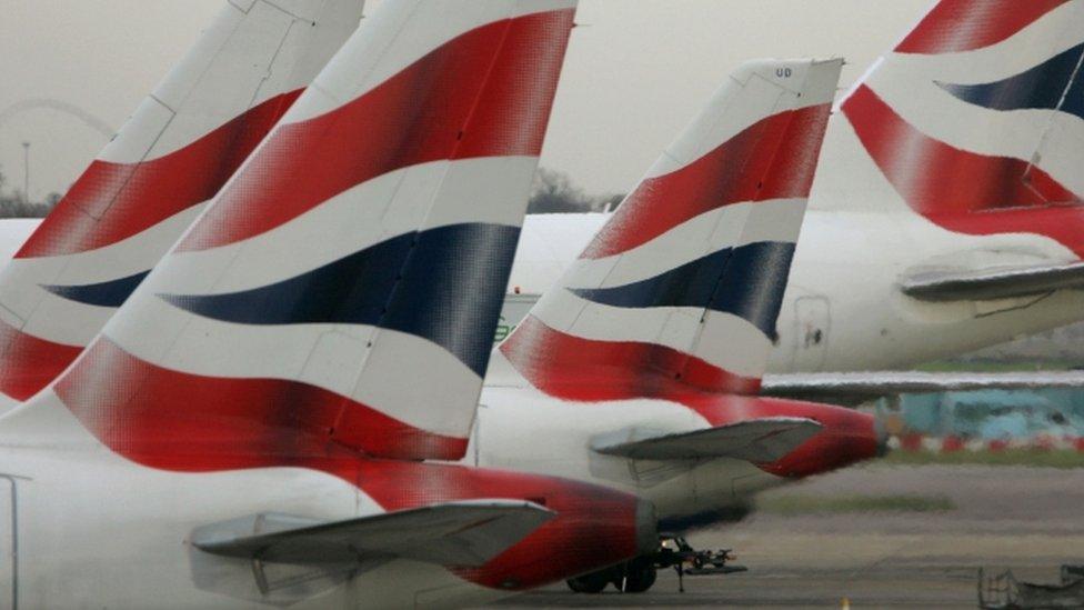 British Airways tail fins