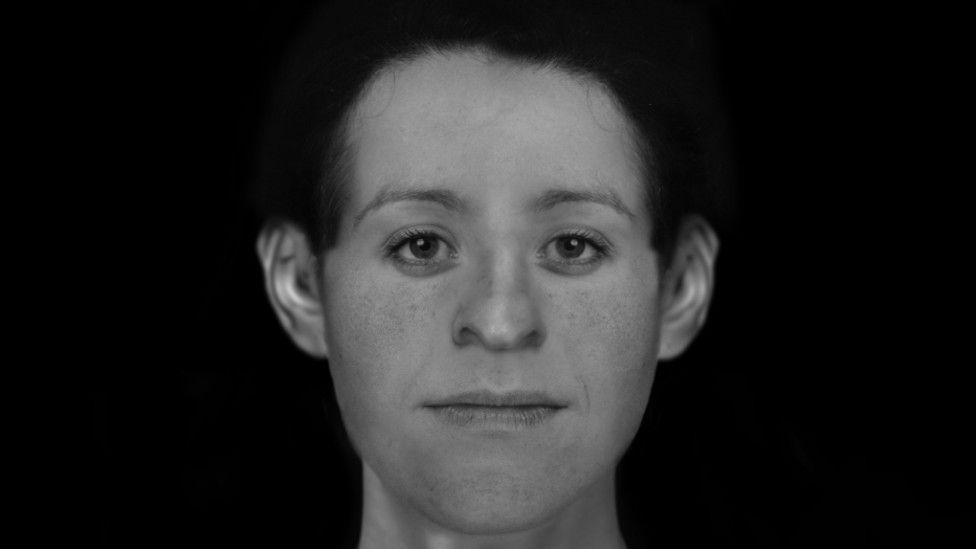 Facial reconstruction of the woman who was found at Chorlton Water Park. 