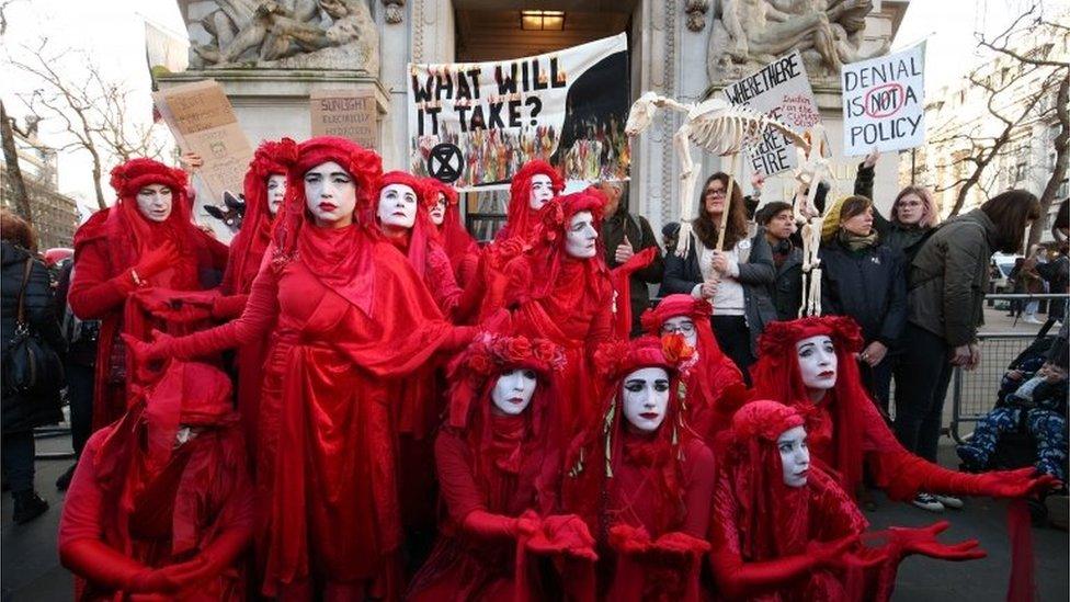 Climate change protesters