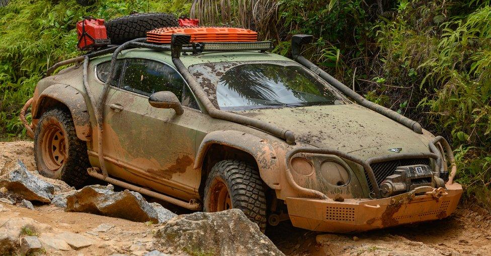 The team driving in Madagascar