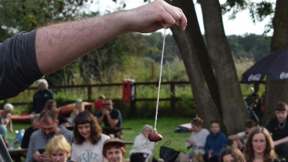 Conker on a string