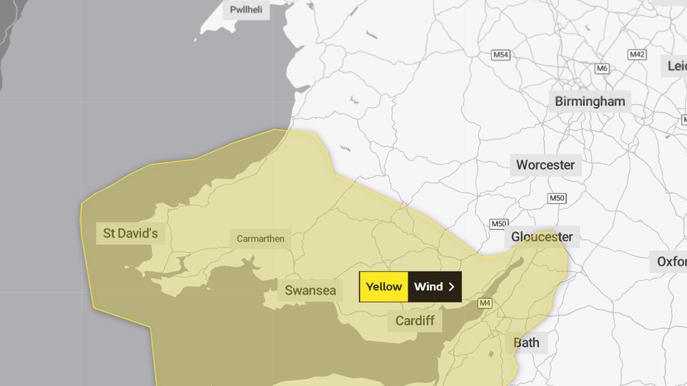 Saturday's weather warning