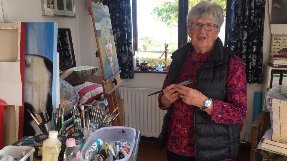 Anne Loveday in her studio