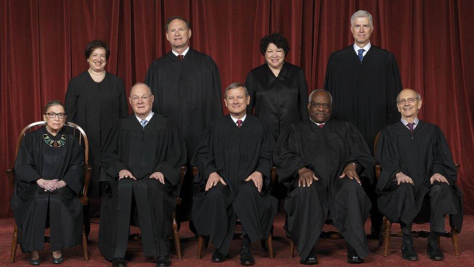 Official photo of the Supreme Court Justices of the United States, 01/06/2017