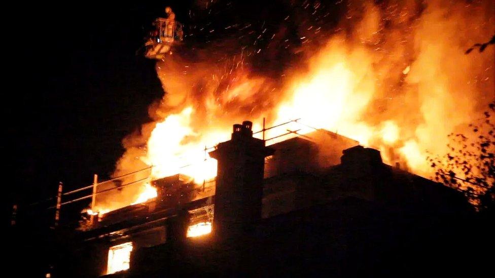 Liverpool junior football club hut destroyed in blaze - BBC News