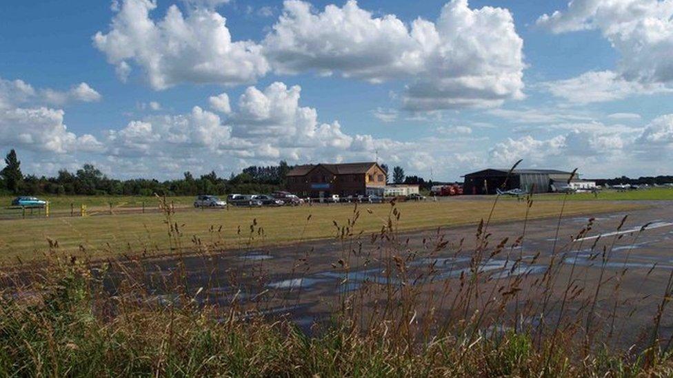 The landing strip at Sandtoft Aero Club