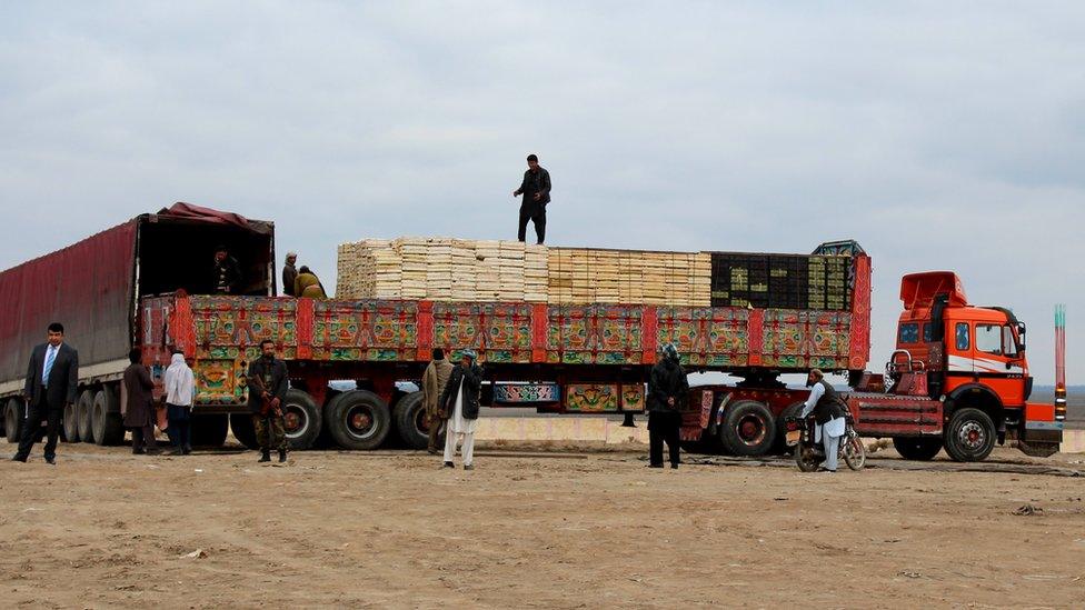 Trucks have been delayed on the Tajik Afghan border in the wake of the battle for Kunduz