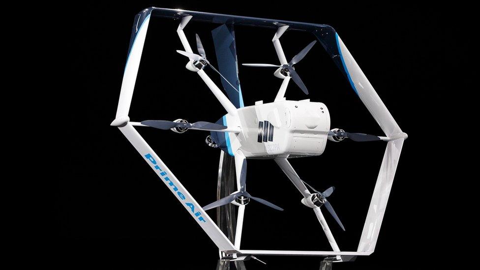 The prototype drone has "shrouds" to act as protection from its propellers, which double up as wings