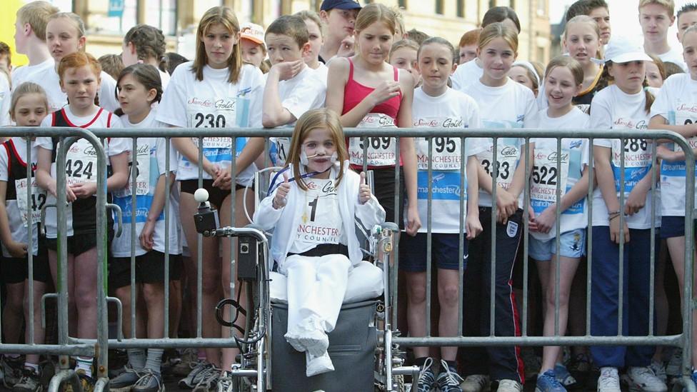 Kirsty Howard competes for charity during The Great Manchester Run on May 26, 2003