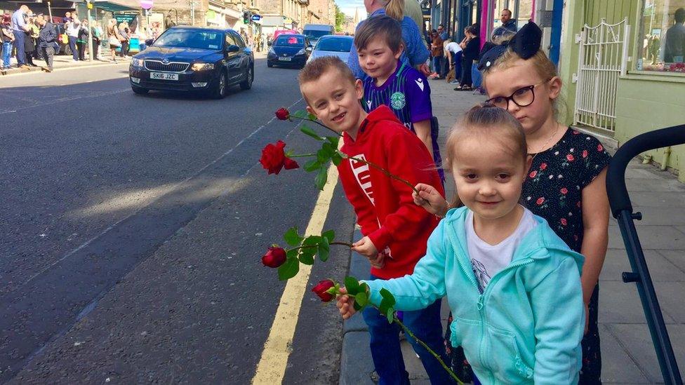 Children with flowers