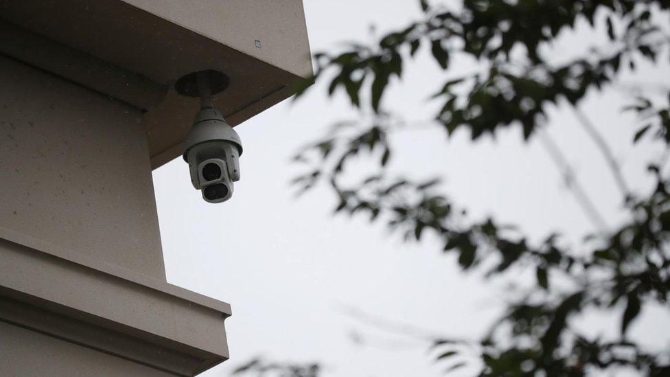 A surveillance camera in London