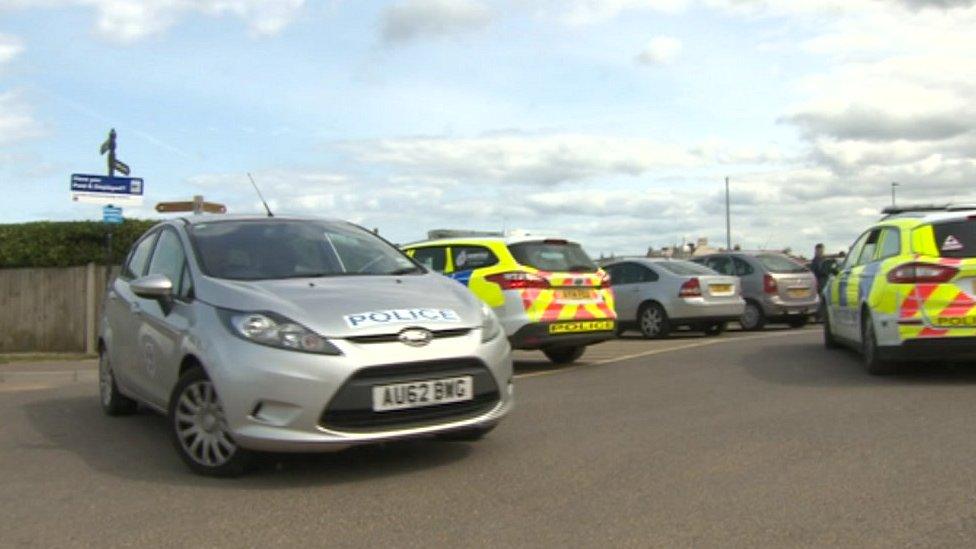 Police cars in Cromer