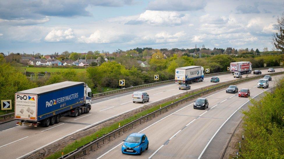 The A12 near Chelmsford