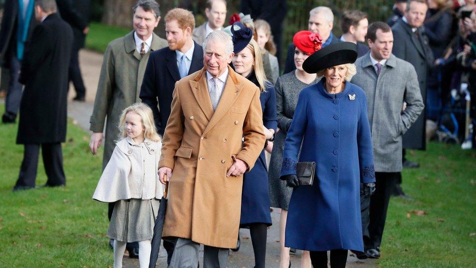 Members of the Royal Family at church on Christmas Day