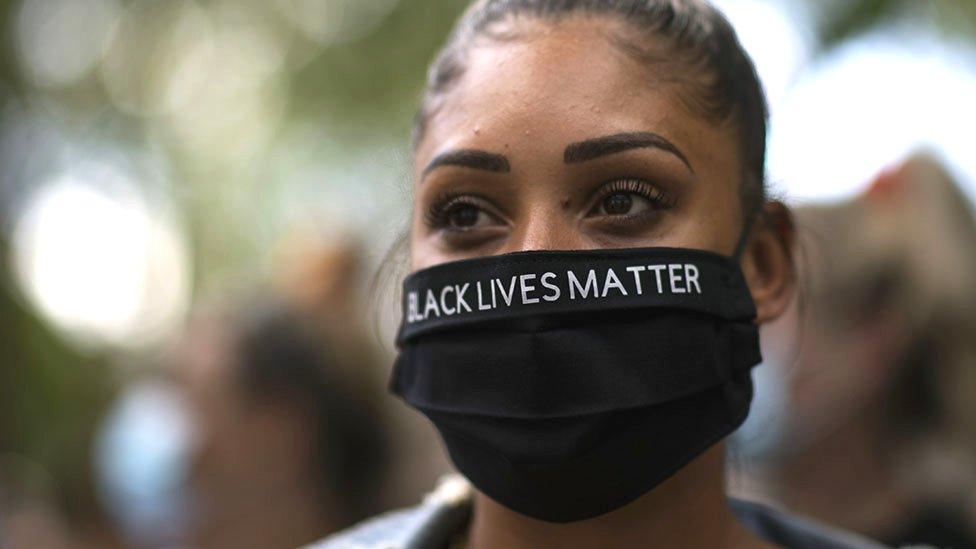 Protester in London