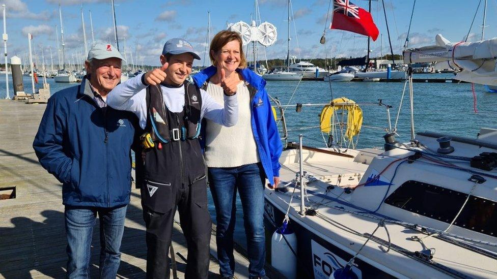 Timothy Long and his parents