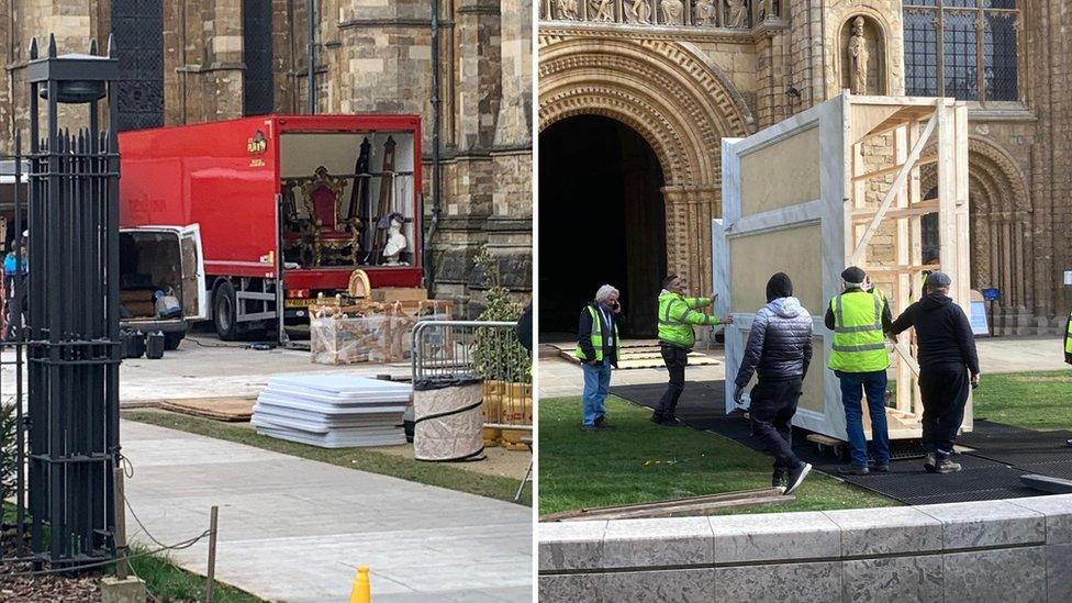 Preparations taking place ahead of filming